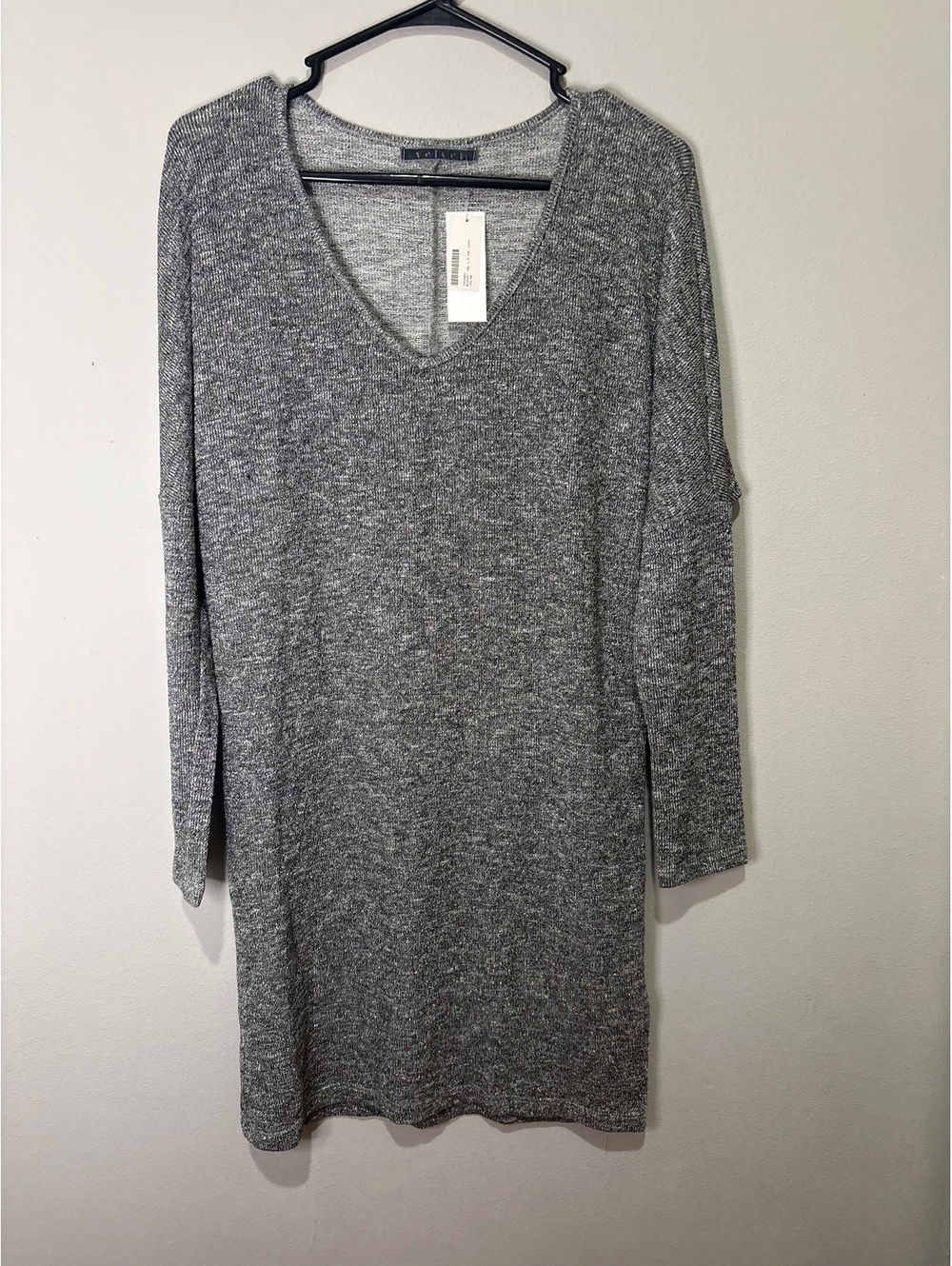 Velvet by Graham & Spencer Women's Gray Metallic Dress Medium